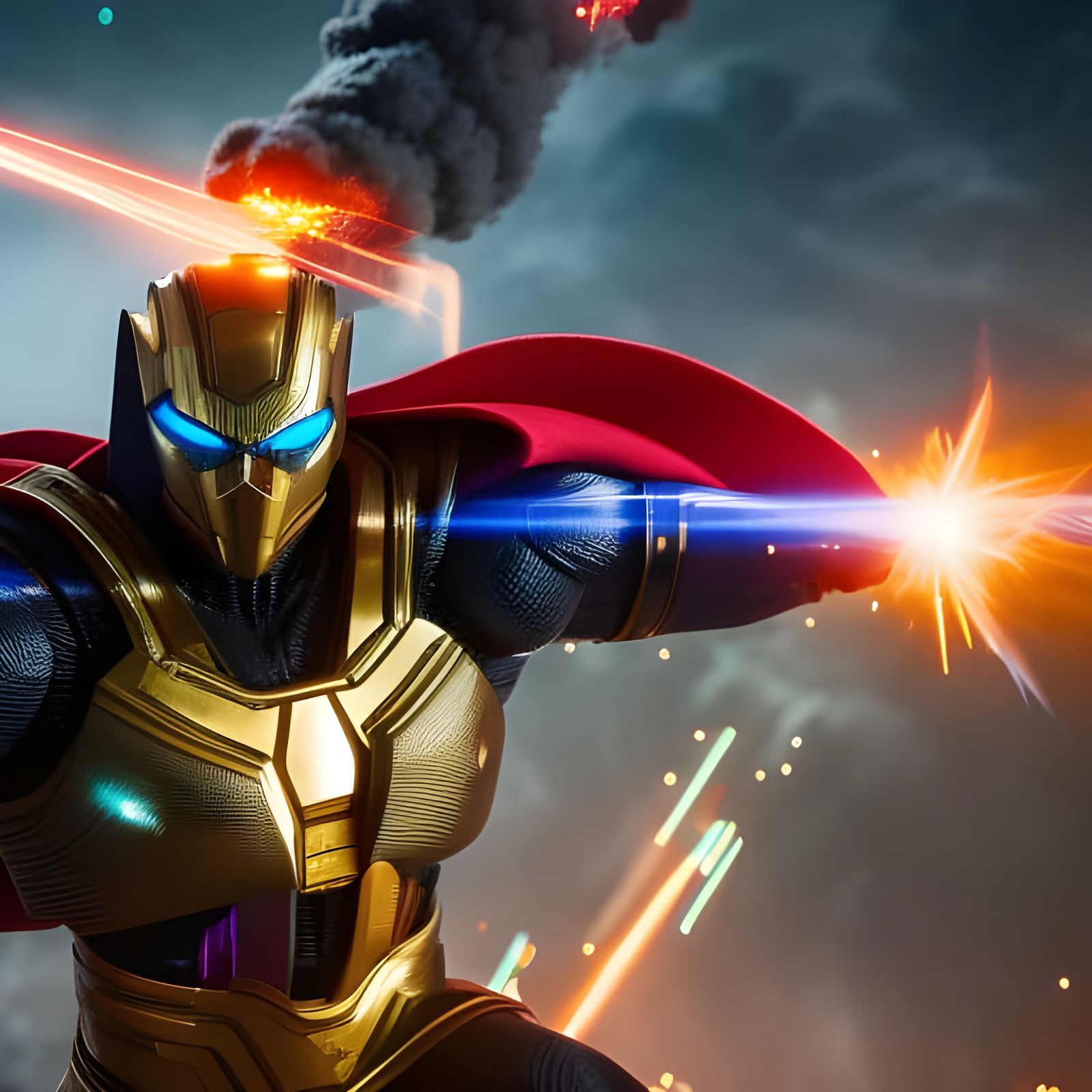 Goku and Superman Fusion: Epic Digital Art