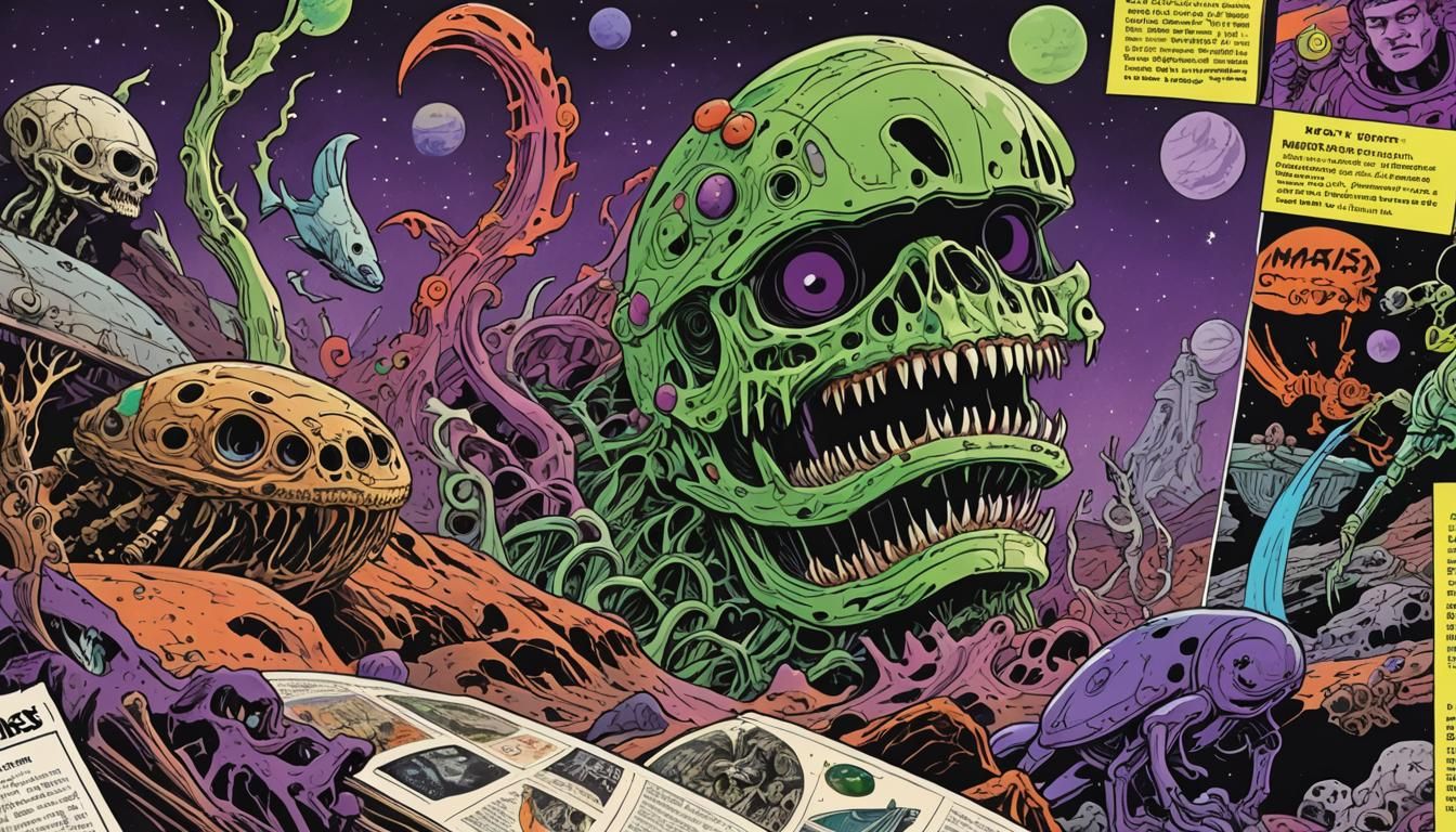 Mars Cydonia: Retro Sci-Fi Comic Book Art