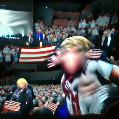 Donald Trump Confronts Hillary Clinton: Hyperrealistic Crowd...