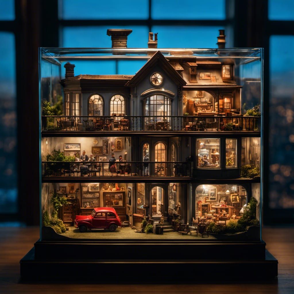 Hyperrealistic Dollhouse Aquarium Miniature World