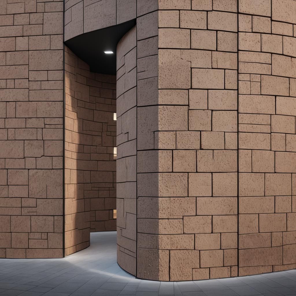 Minimalist Office Building with Dramatic Lighting