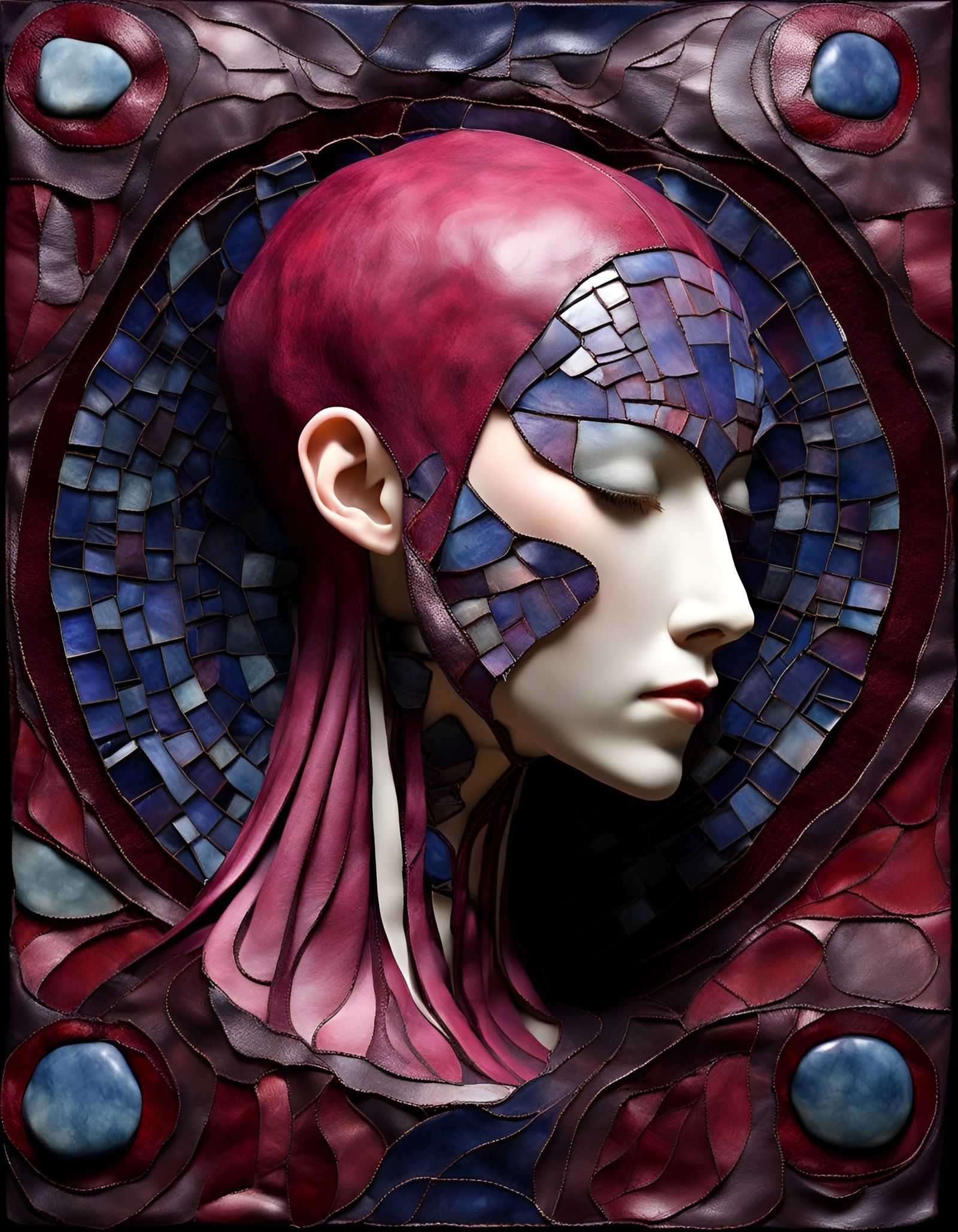 Visceral Sculpture with Byzantine Textile Art Elements