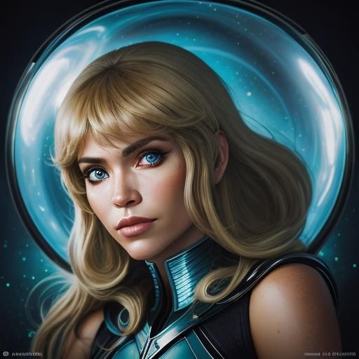Barbarella in Spaceship: Professional Studio Portrait