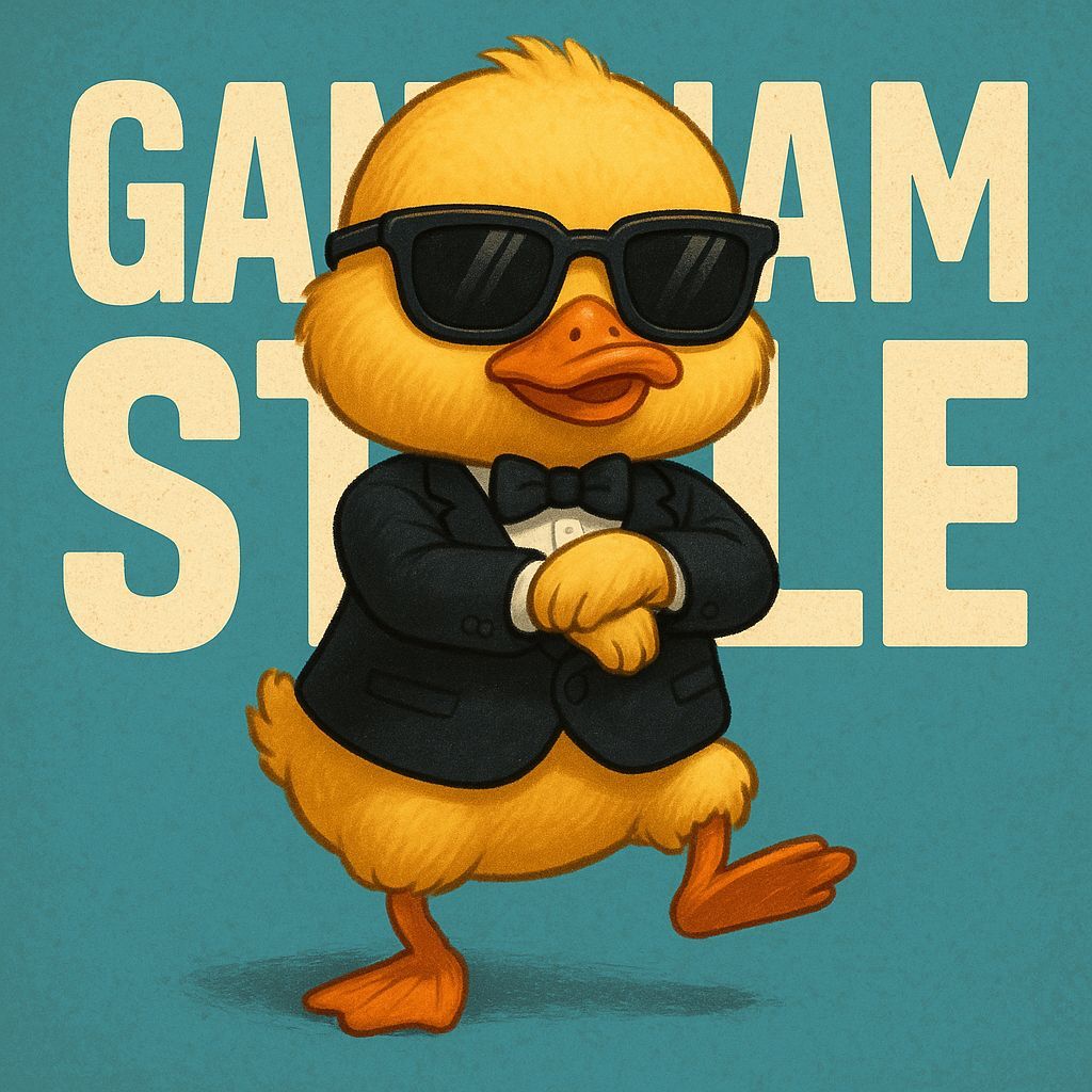 Gangnam Style Duckling: A Humorous AI Rendition