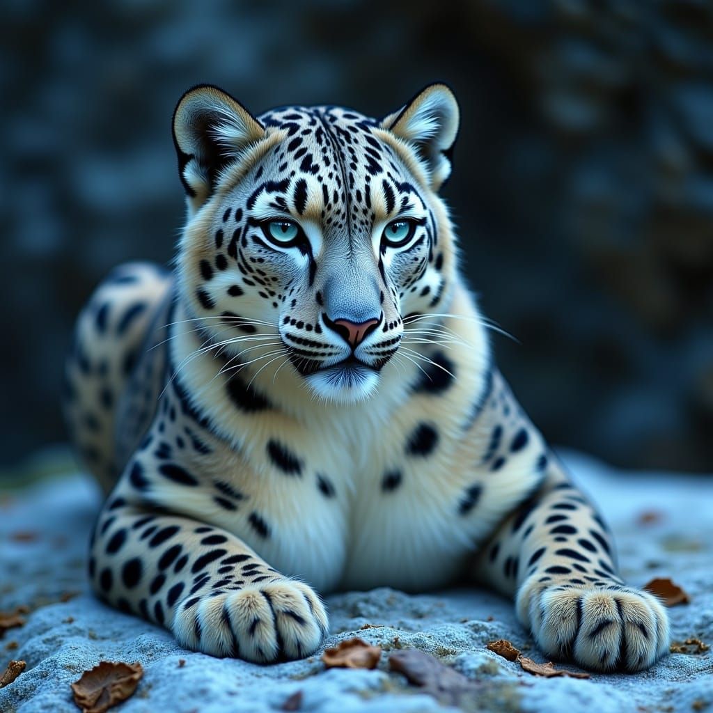 Snow Leopard: Fierce Protector in Haute Couture