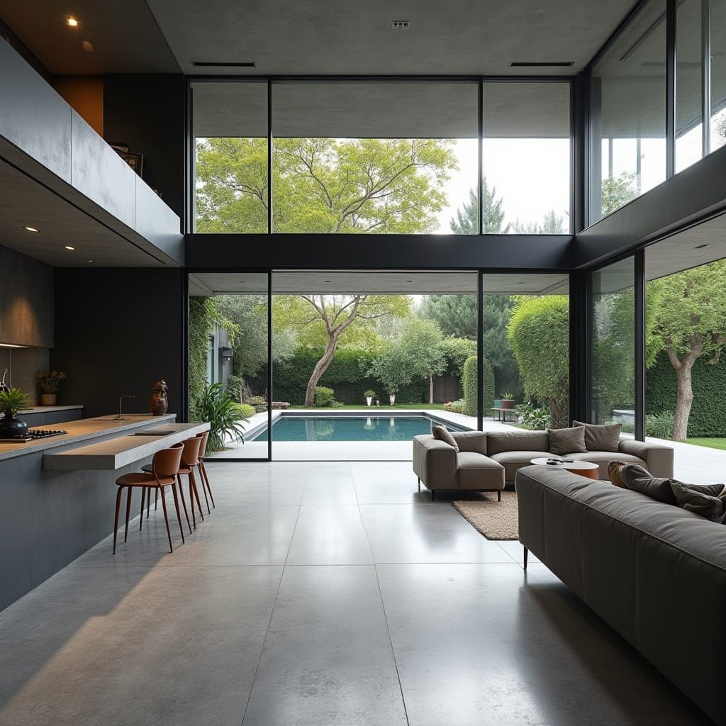 Spacious Living Room with Modern Design and Natural Light