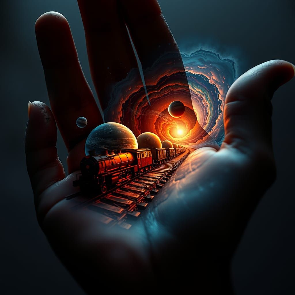 Planetary Parade on a Palm: A Macro Fantasy