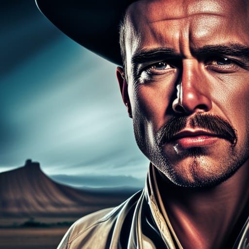 Rugged Cowboy Portrait in Professional Photography Style