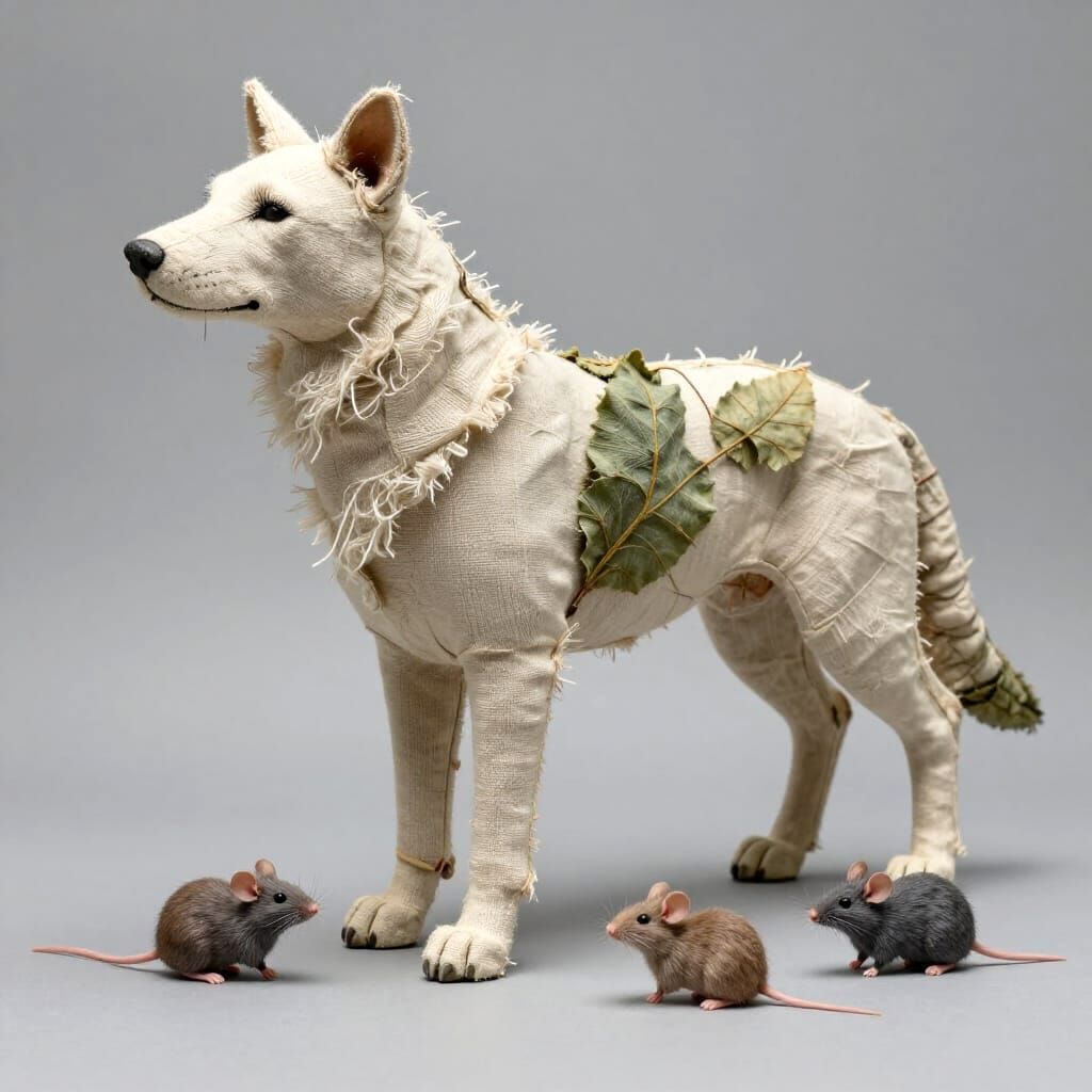 Whimsical Animal Sculptures Crafted from Found Materials