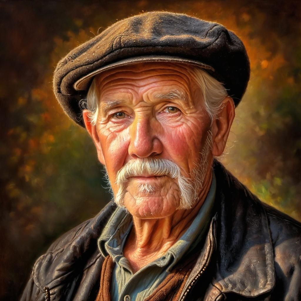Detailed HDR Portrait of an Old Man