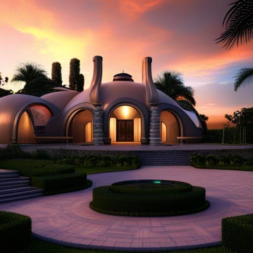 Monolithic Dome Home Inspired by New Orleans Architecture