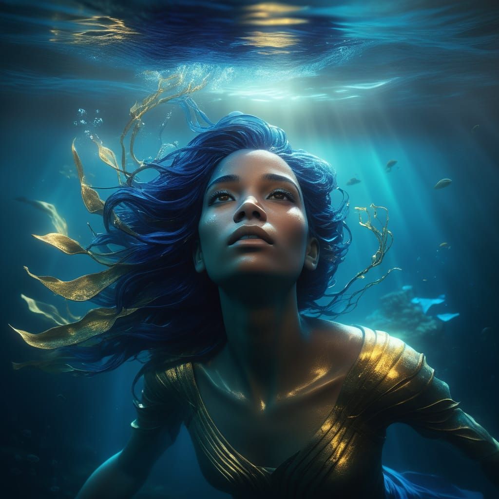 Majestic Underwater Goddess of the Mariana Trench in Unreal ...