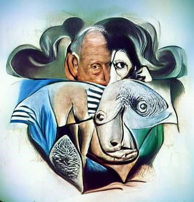 Surrealist Composition in Picasso Style