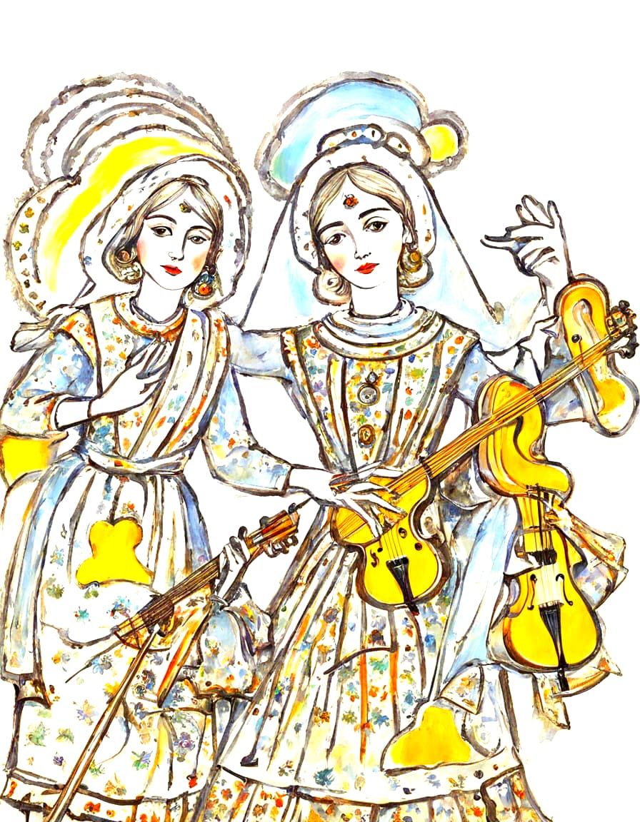 Feminine Harmony in a Peaceful Landscape, in the Style of Cl...