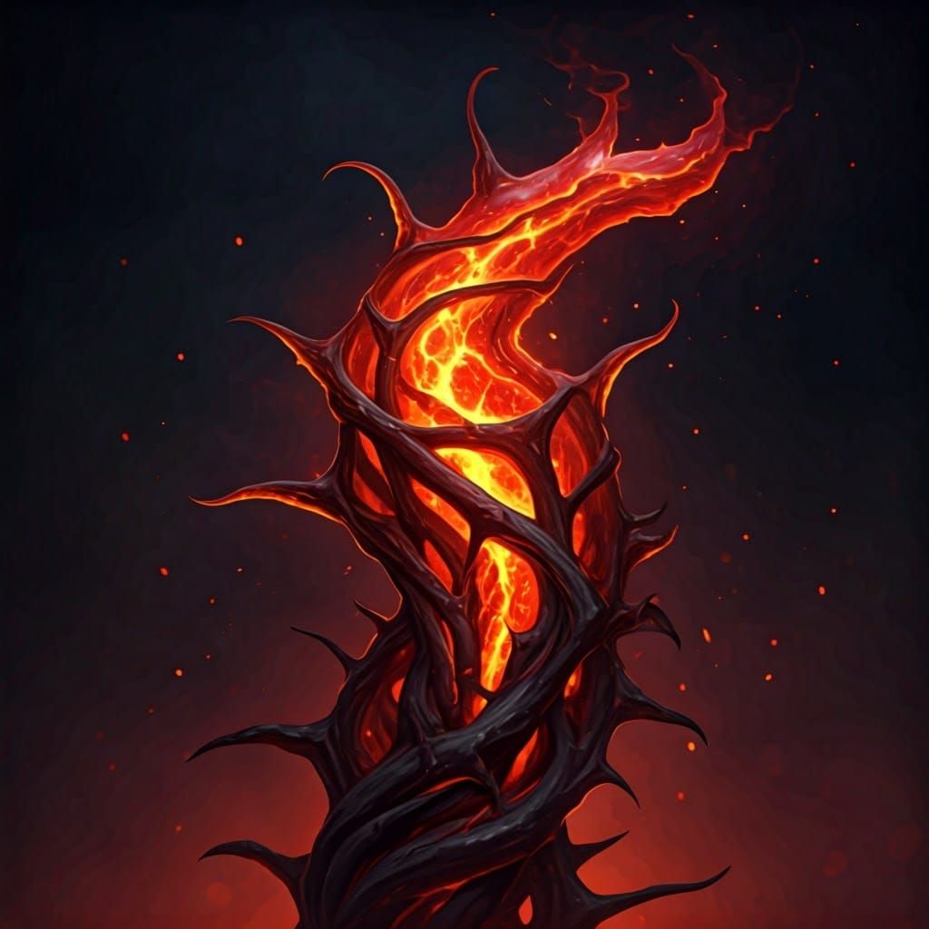 Magical Firethorn Resin Herb with Glowing Sap