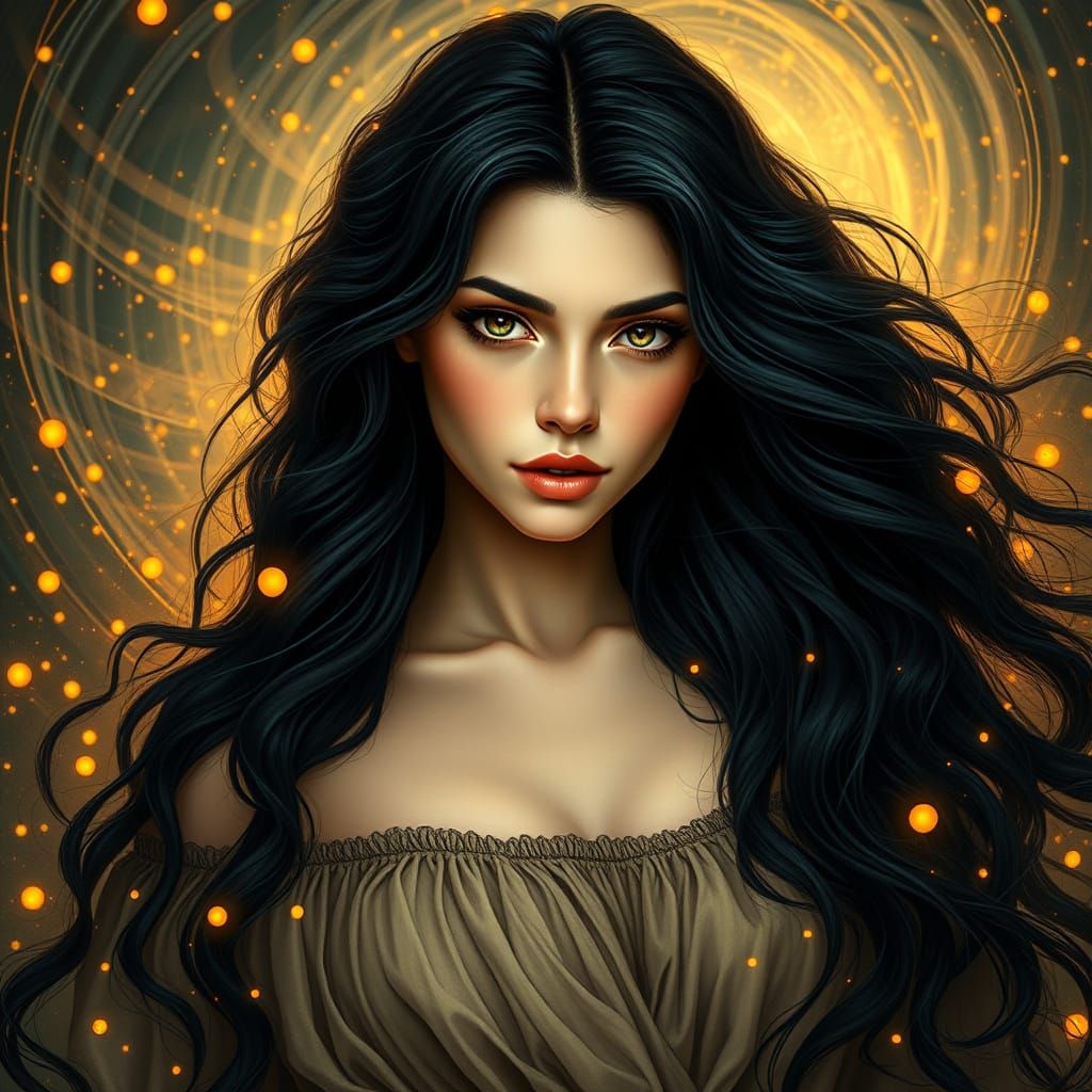 Renaissance Woman Exudes Serenity in Hyperdetailed Style