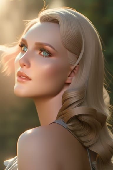 A soft shot of a pretty blonde woman