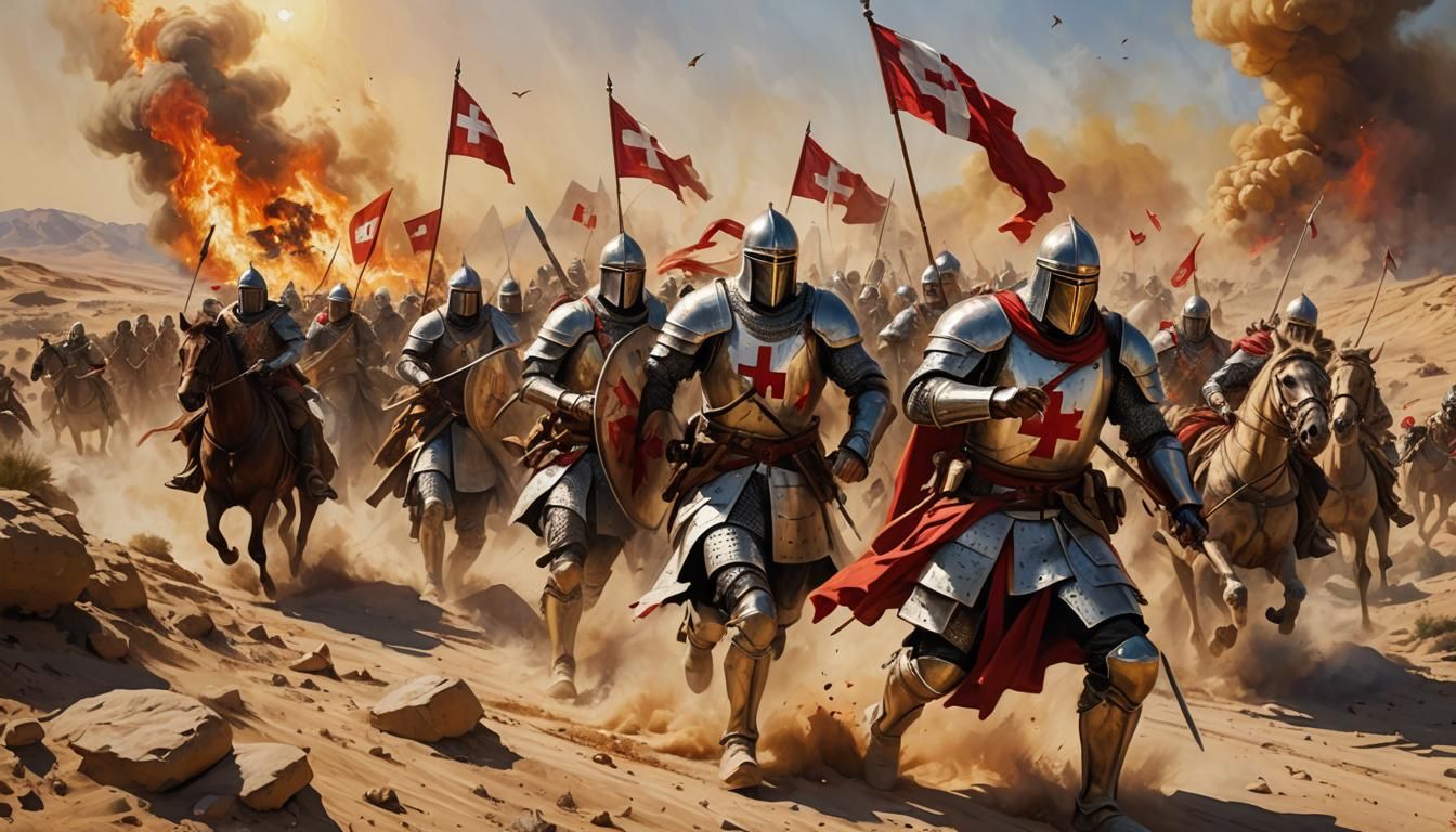 Epic Battle Between Crusaders and Islamic Army