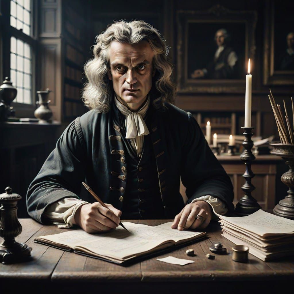 17th-Century Scholar at Work in the Royal Society