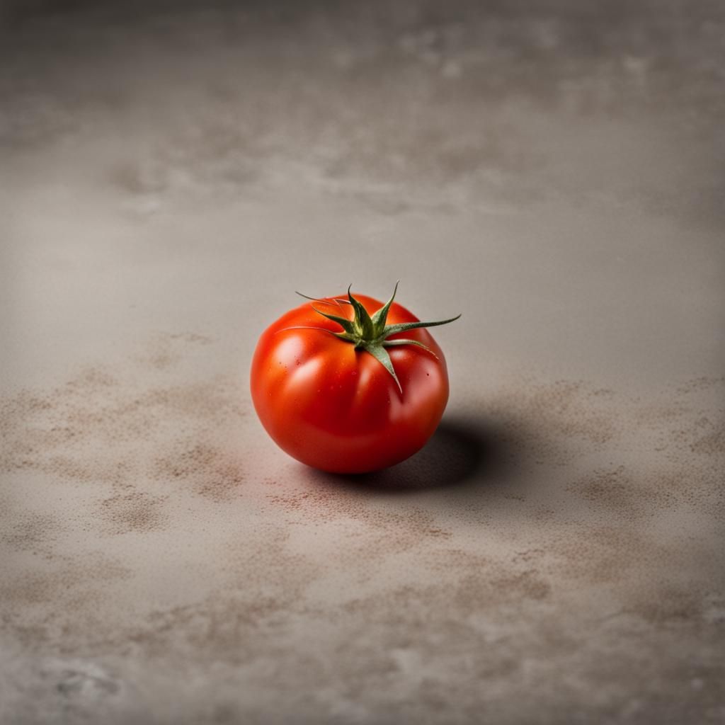 Tomato Still Life on Concrete Table