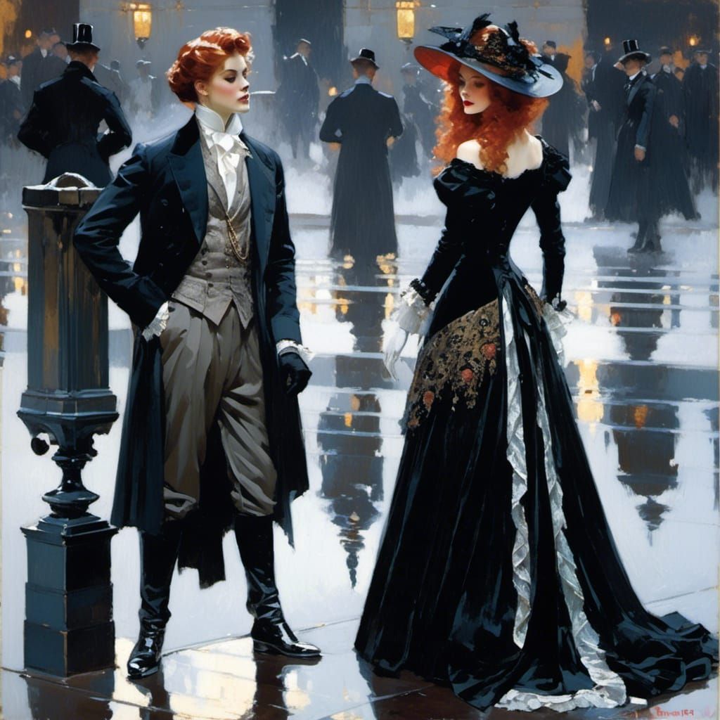 Victorian Vampire Mina Harker in Dreamy Vignettes