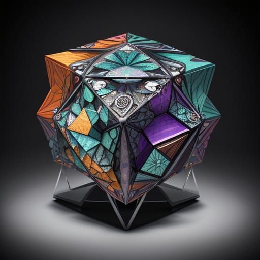 Fractured Geometric Abstraction in Neo-Cubist Style