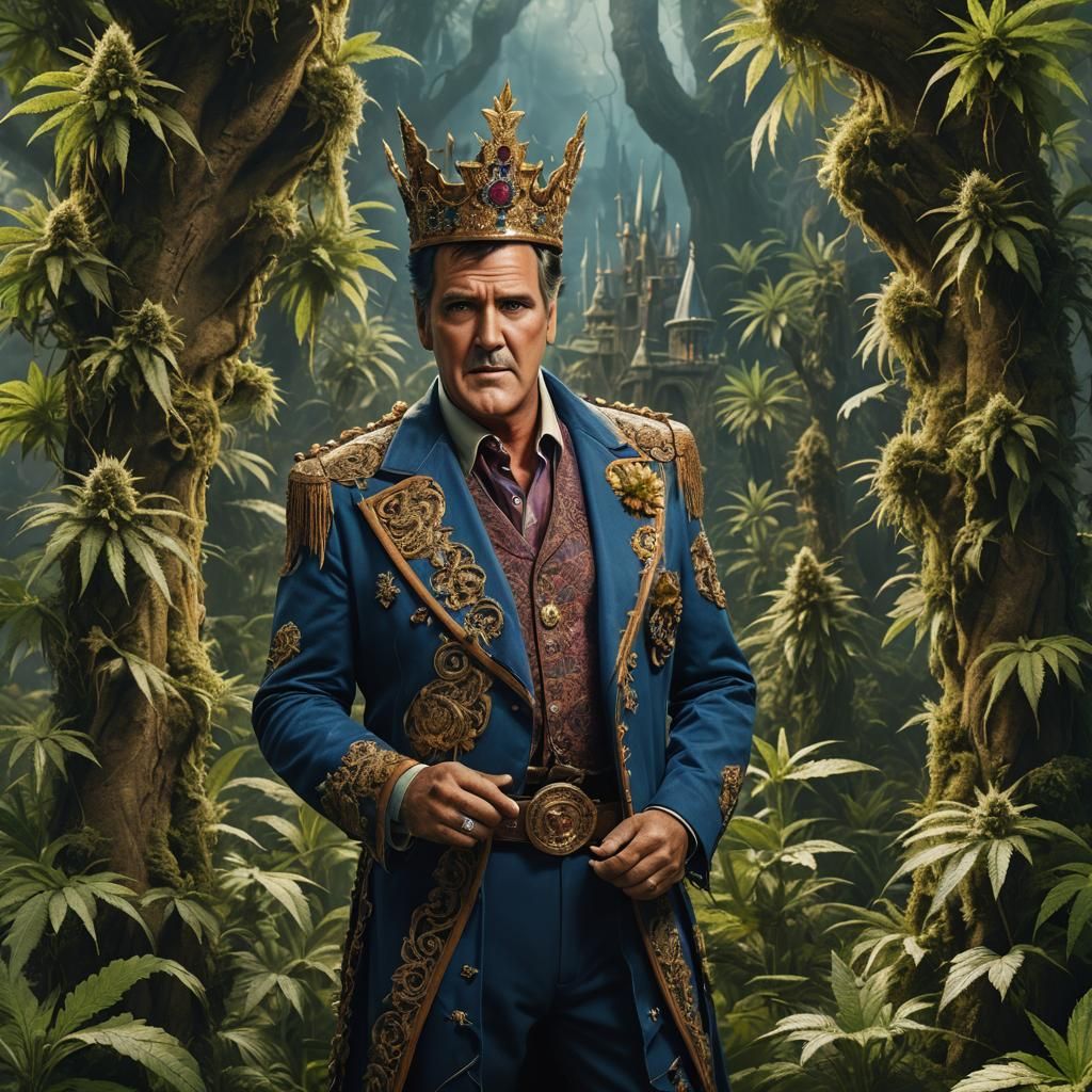 Bruce Campbell as Marijuana King: Fantasy Art