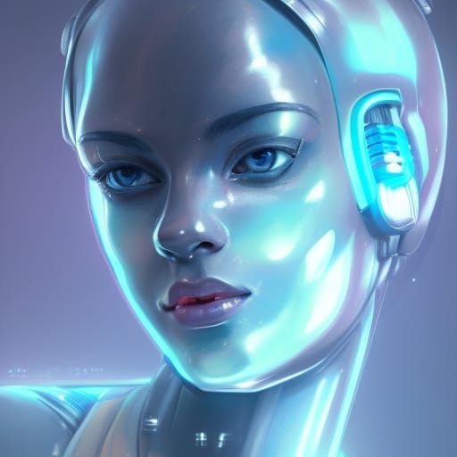 Hyperdetailed Chatbot Portrait in Volumetric Lighting