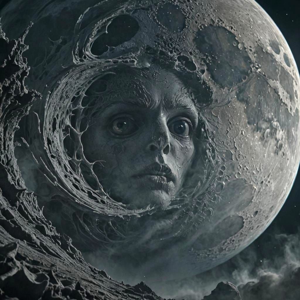 Mysterious Moon: AI Interpretation