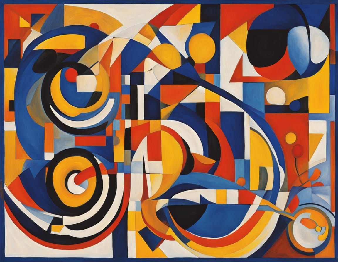 Abstract Composition Evoking Mystery and Intrigue