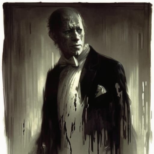 Gothic Horror Blood Tie Illustration