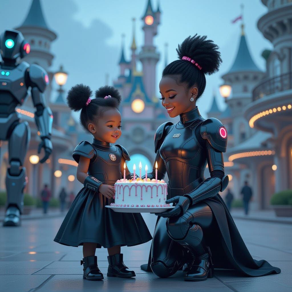 Futuristic Disneyland Birthday Celebration in 8K