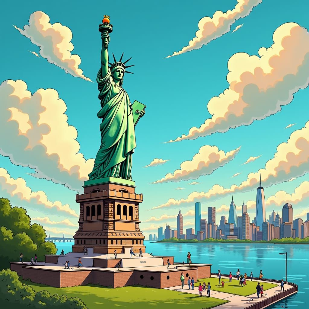 Statue of Liberty as Muppets-Style Art