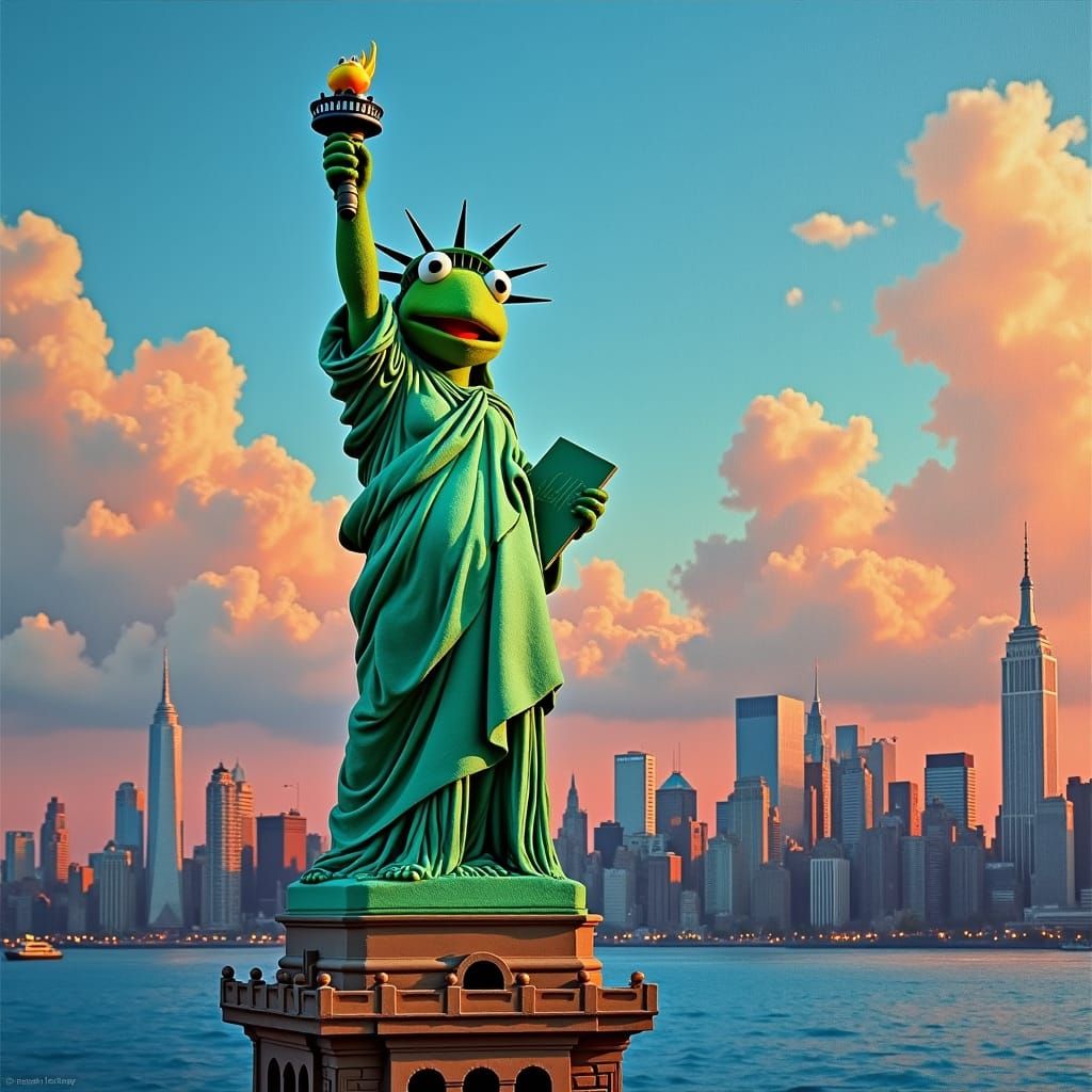 Statue of Liberty as Muppets Character
