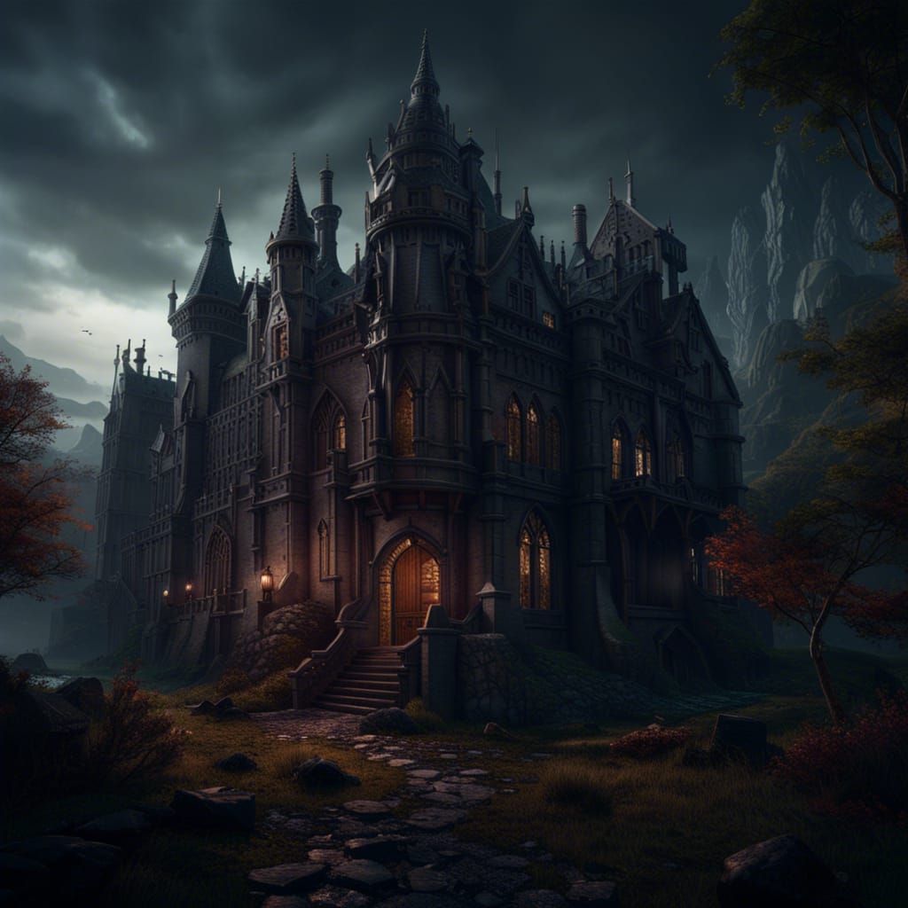 Fantastical Dark Shadows Concept Art in Deep Color