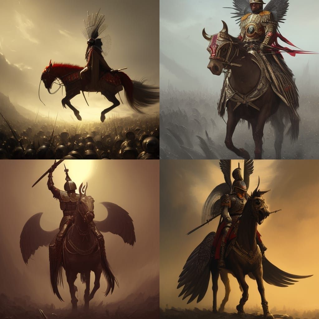 Winged Hussar: Dark Fantasy Concept Art
