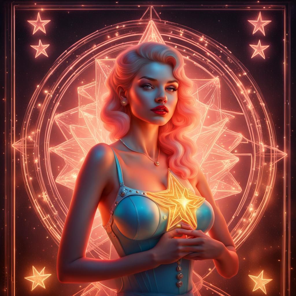The Star Tarot card as Pin Up