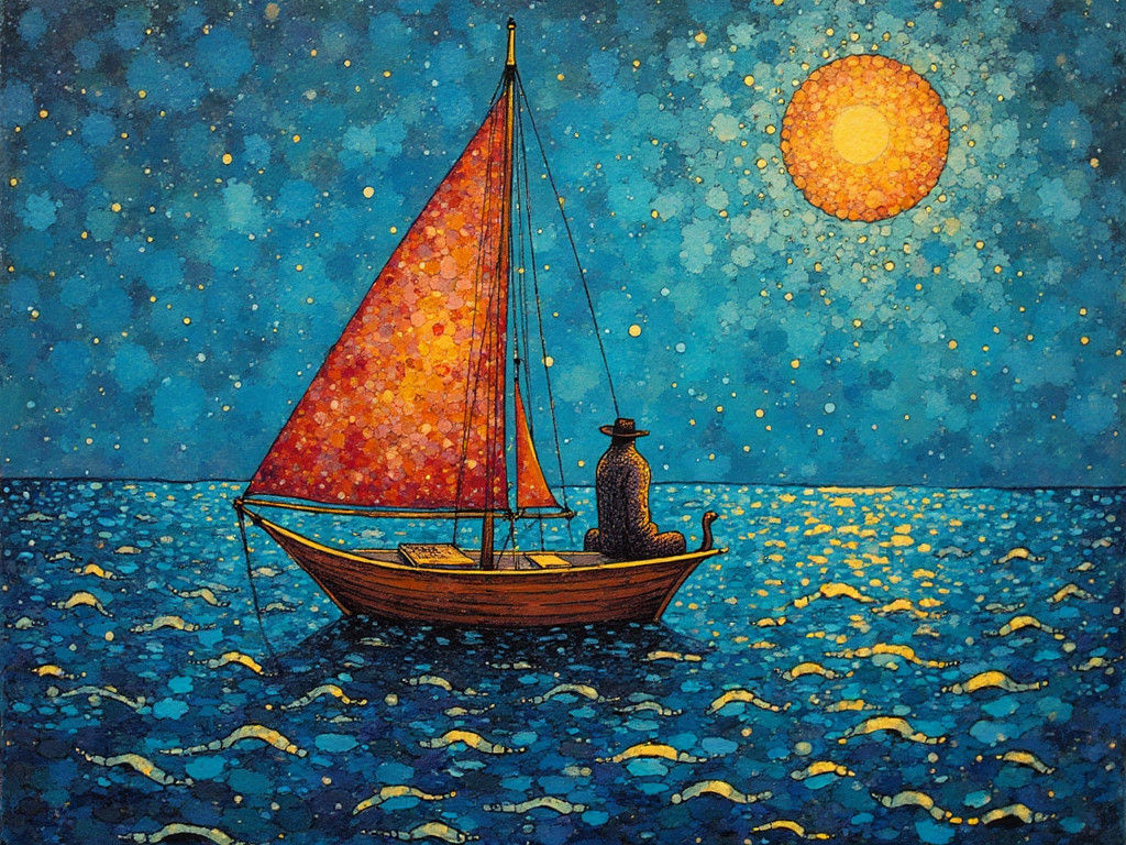 Lonely Sailor Inspired by Early Modern Art