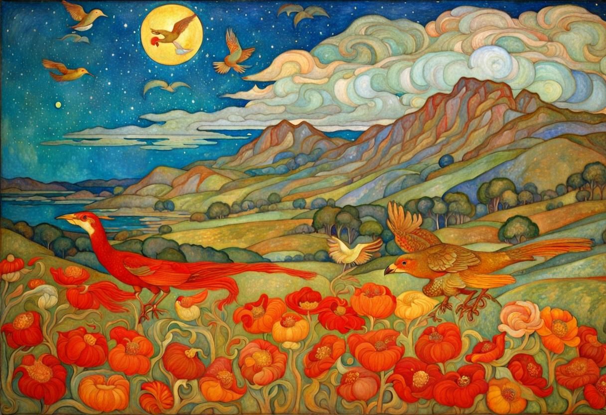 Ethereal Portrait in Pre-Raphaelite Style