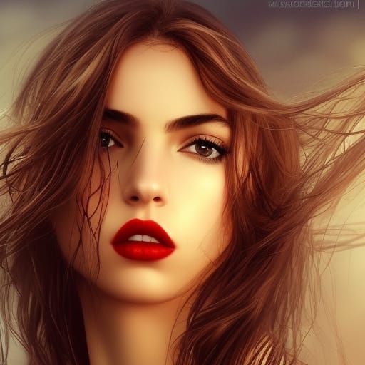 Glamorous Dark Princess Portrait in Fantasy Magazine Style