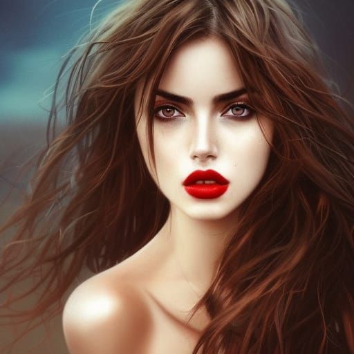 Elegant Dark Fantasy Princess in Magazine Cover Art