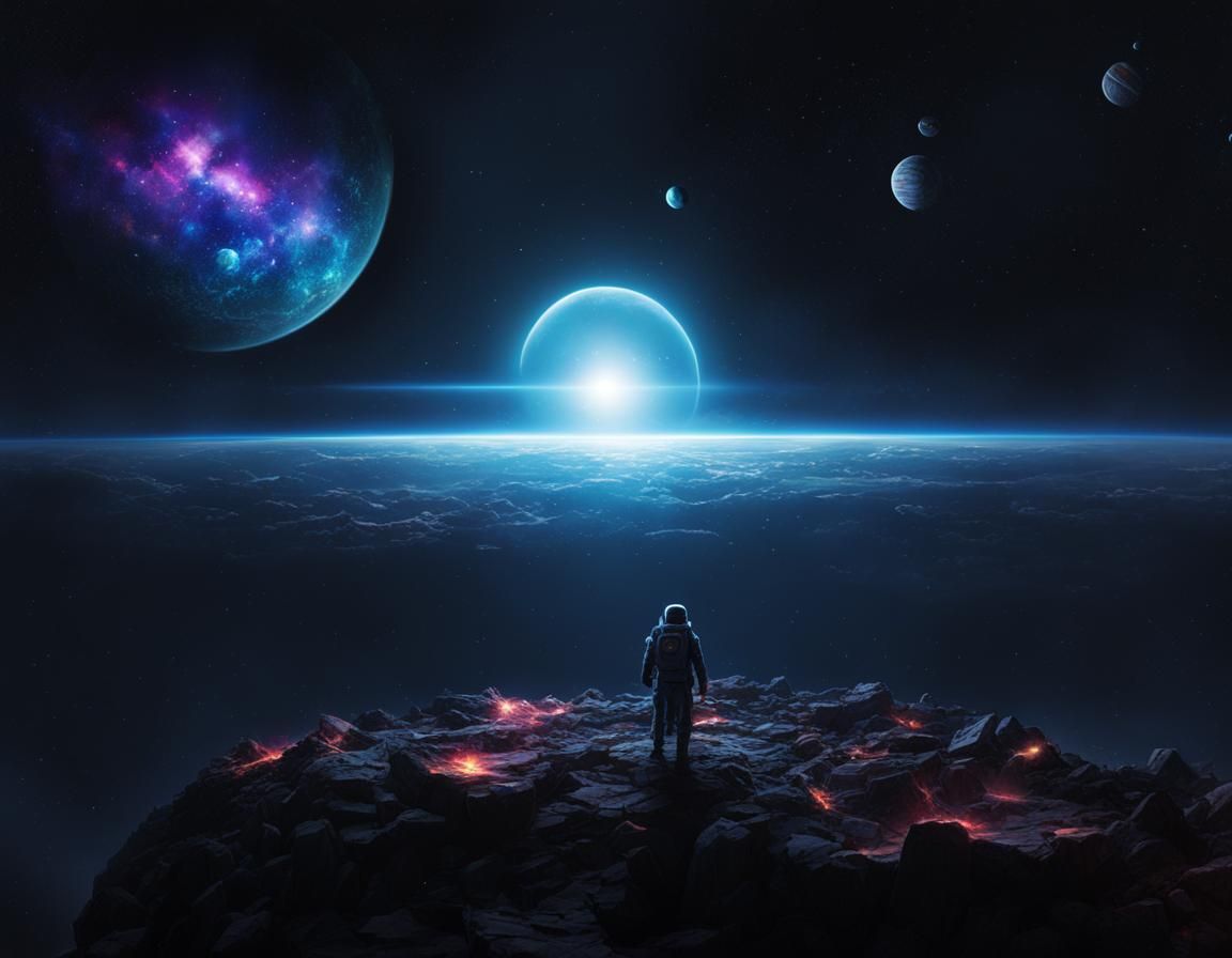 Colorful Neutron Star Explosion: Sci-Fi Cover Art