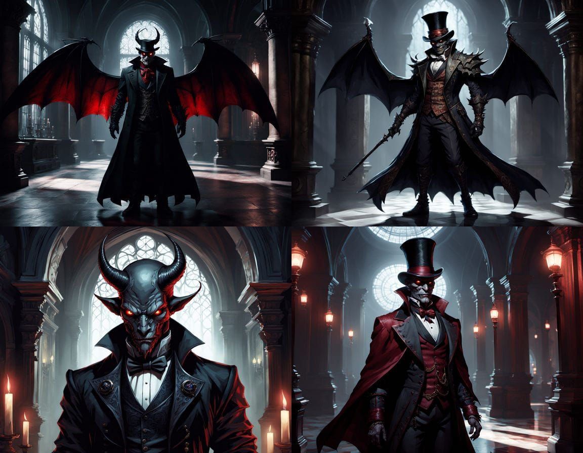 Victorian Pit Fiend Devil in Formal Attire