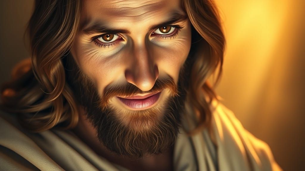 Soothing Portrait of Jesus Christ in Ethereal Light
