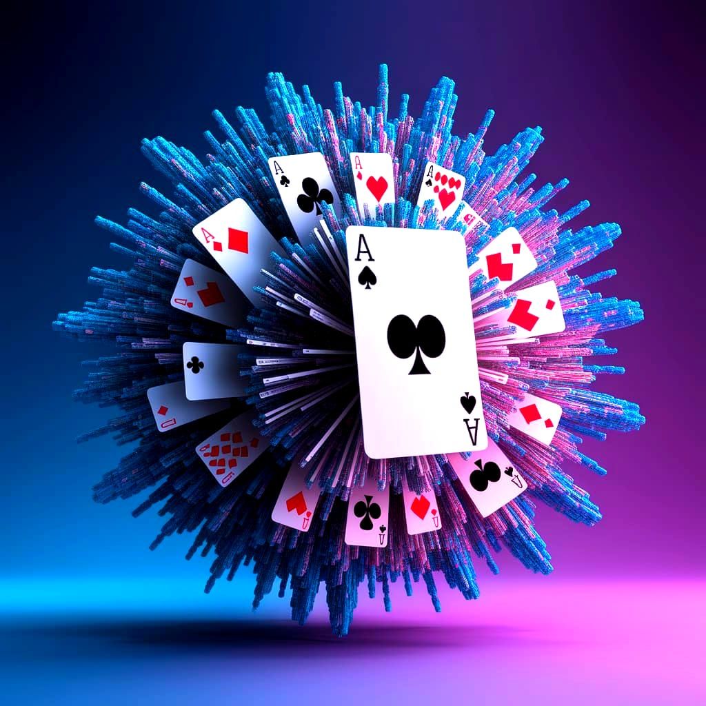 Cubist Urban Explosion Playing Cards Fractal Art