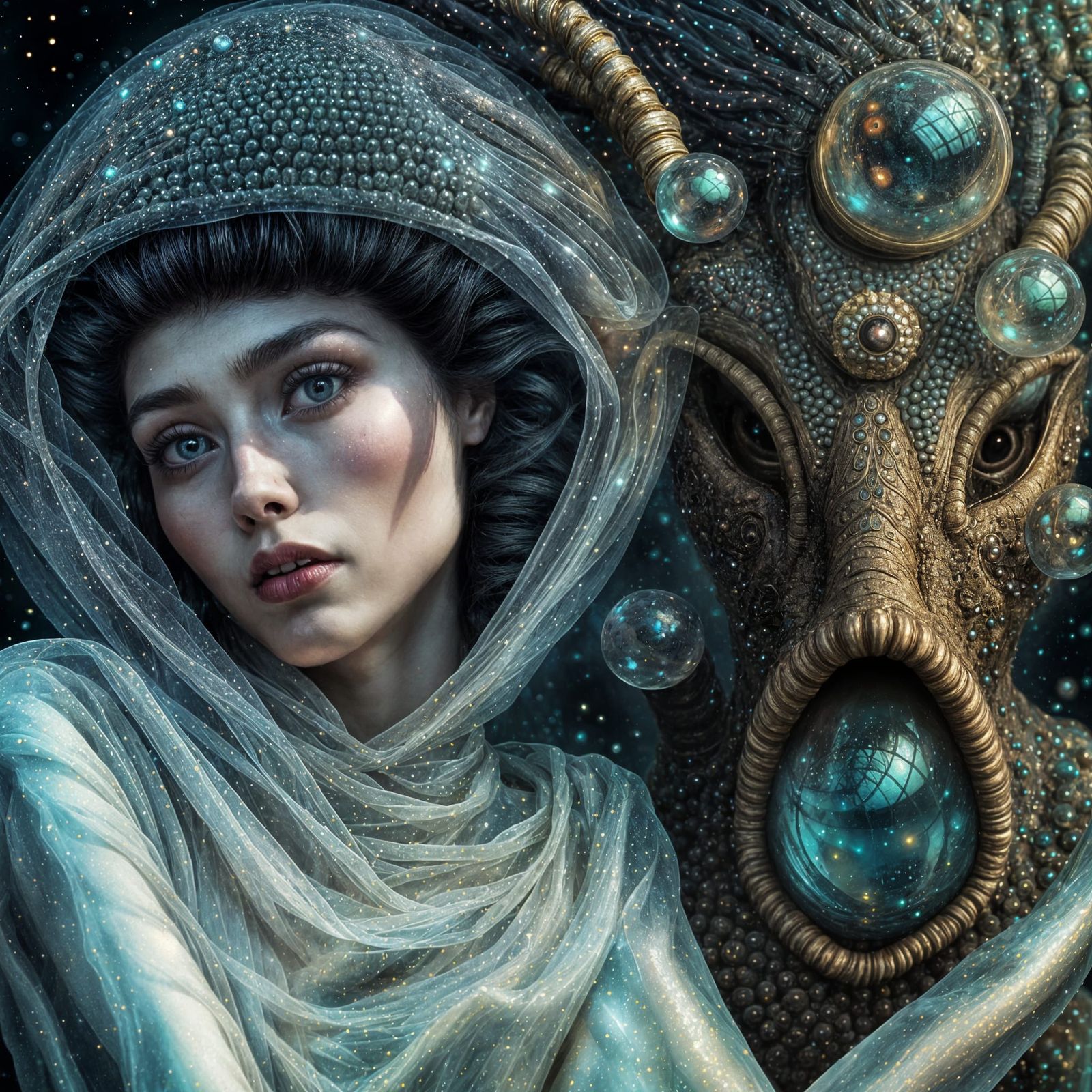 Exquisite Alien Life Forms in Surreal Setting