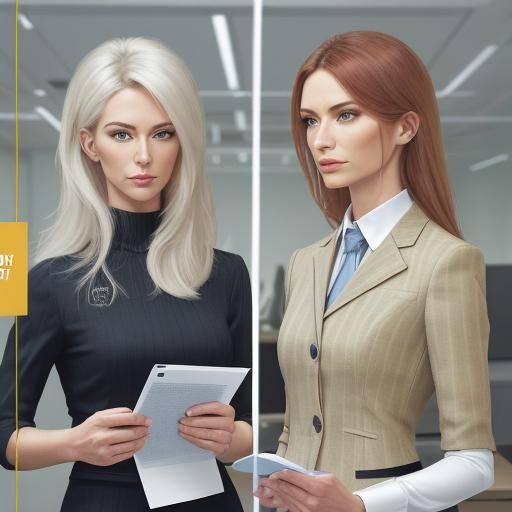 Manager and Employee Conversation in Modern Office