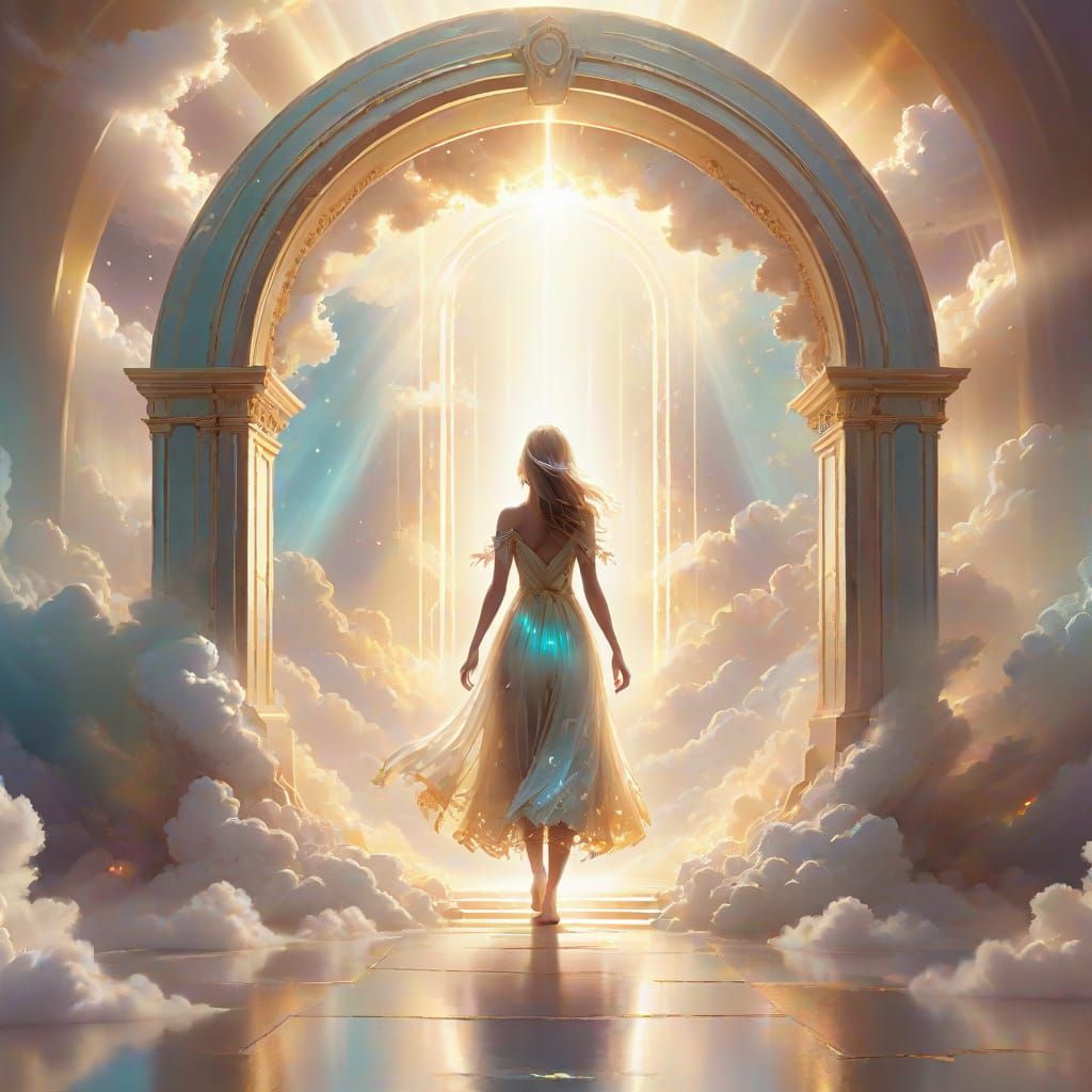 Gateway to Serenity: Ethereal Digital Art