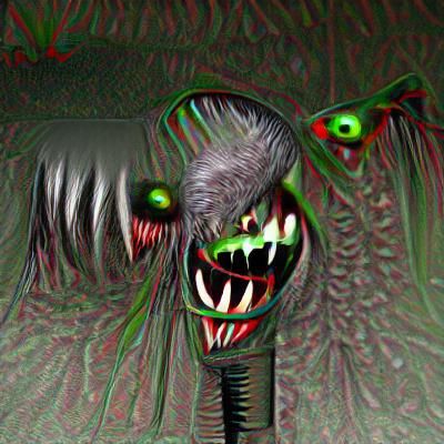 Scary Monster Emerging from the Shadows