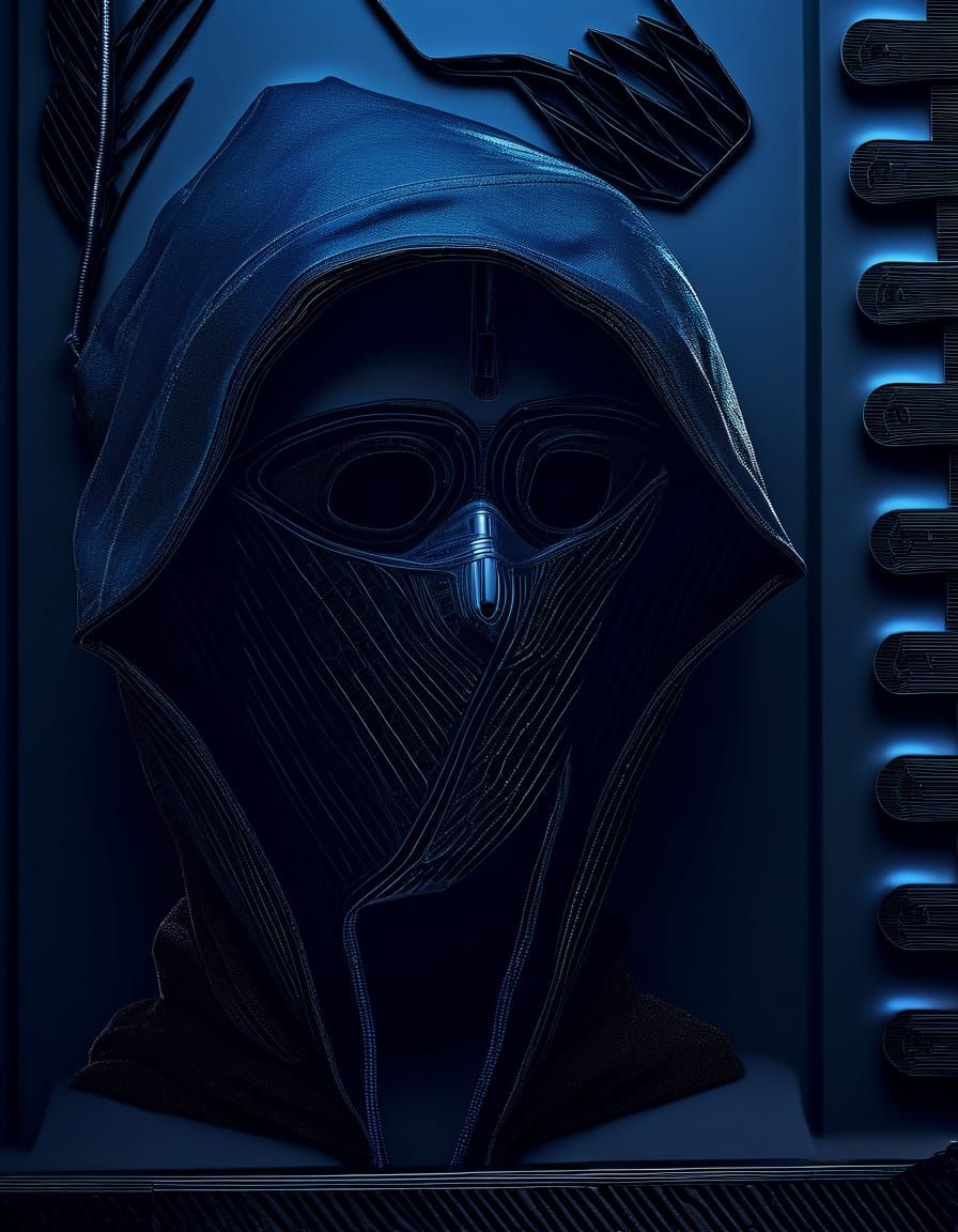 Photorealistic Portrait of a Hooded Figure